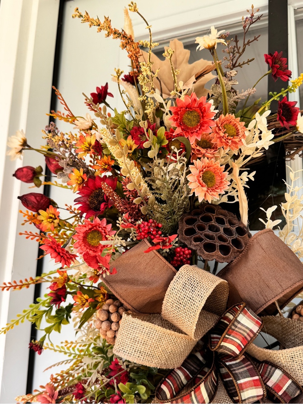 Rustic Grapevine Fall Wreath - Picture 7 of 9
